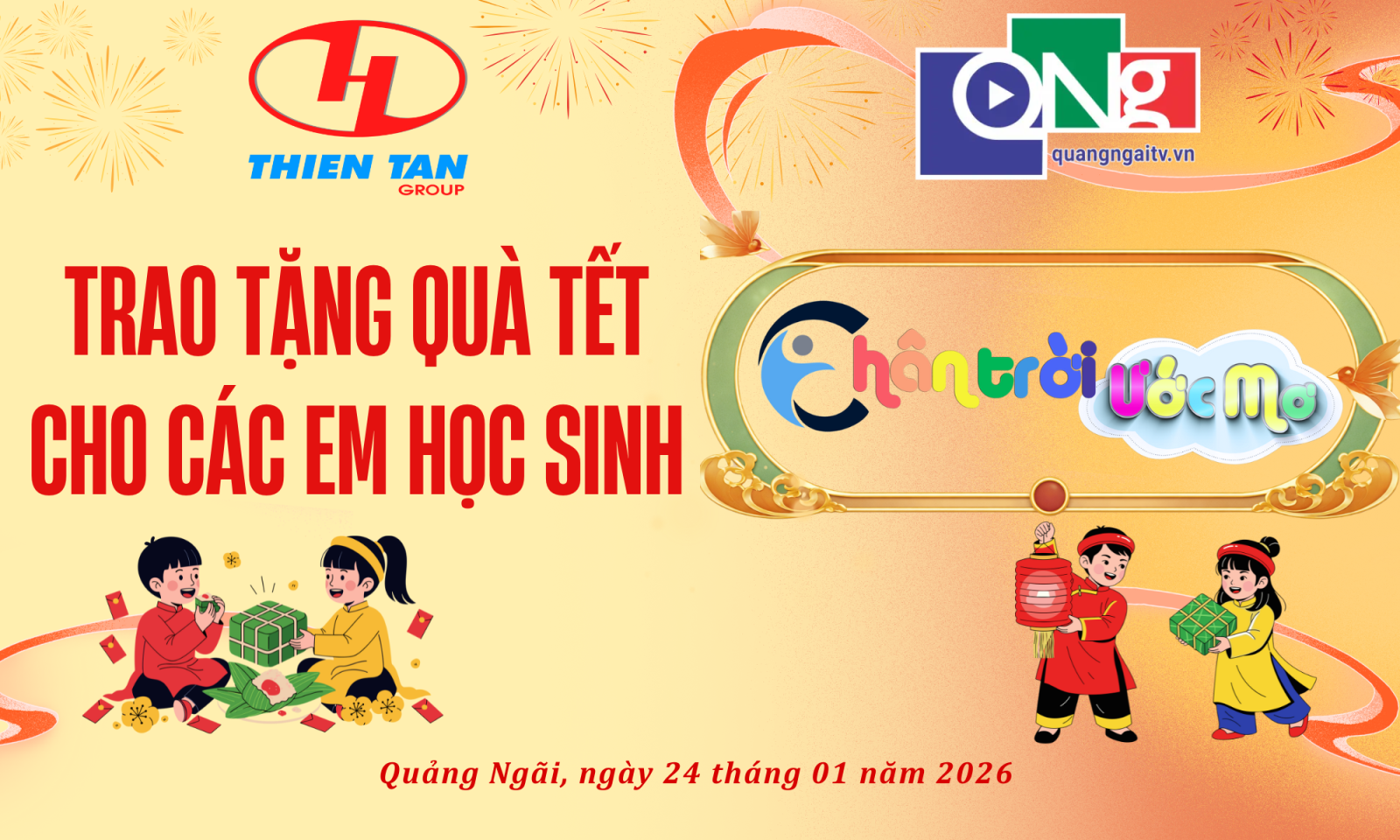 Tet 2026 Gifts Presented to Students in the “Chan Troi Uoc Mo” Scholarship Program